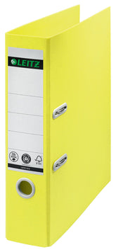 Leitz 180 Recycle Lever Arch File A4 80mm Spine Yellow 10180015